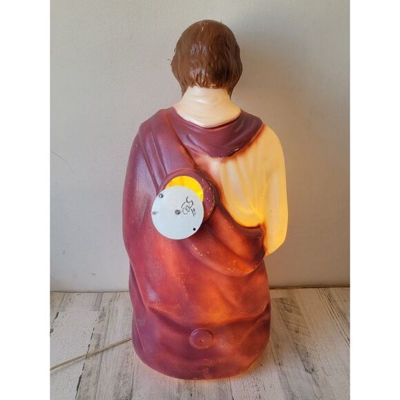 Vintage nativity scene Joseph father Jesus blow mold lawn Decor Xmas - Picture 10 of 15